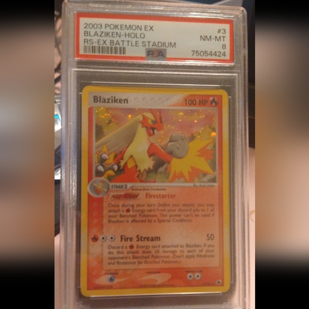 PSA 8 2003 ex Blaziken hollow RS from Battle Stadium